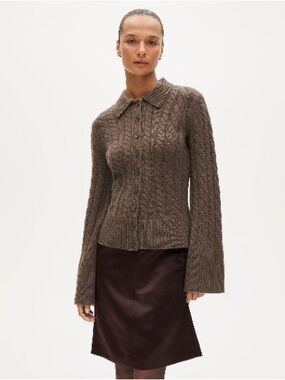 J.Crew Collection cashmere twisted cable-knit cardigan CR218